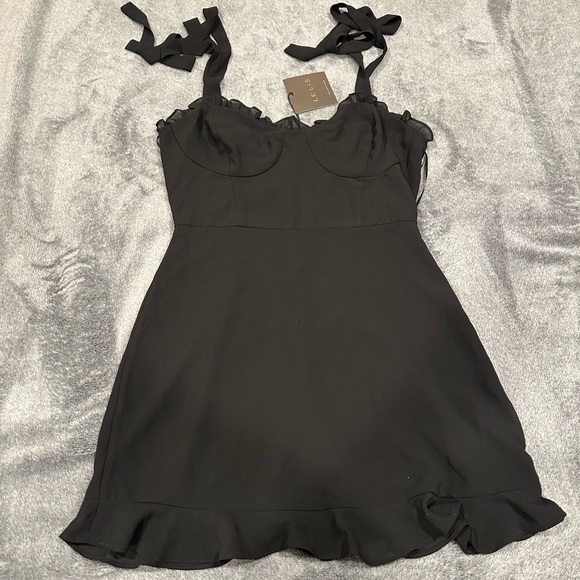 Brand New Le Lis  mini black dress .Size S - Picture 3 of 3
